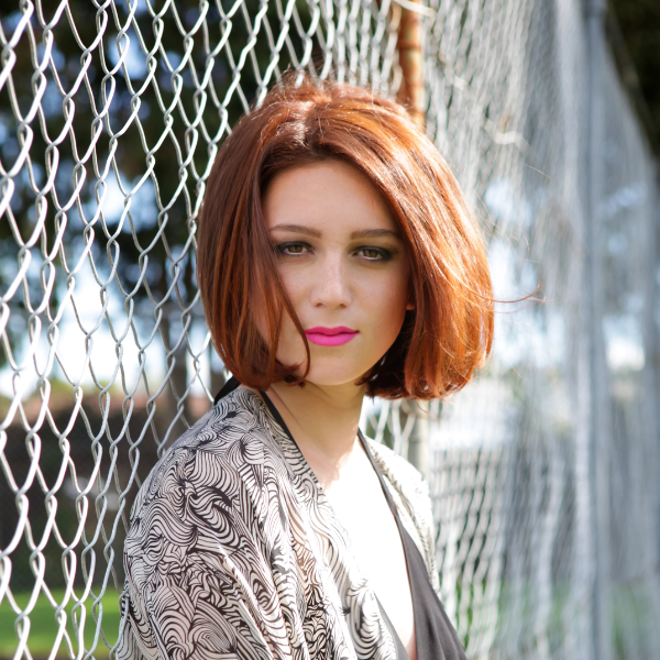 Woman with rich red hair colour